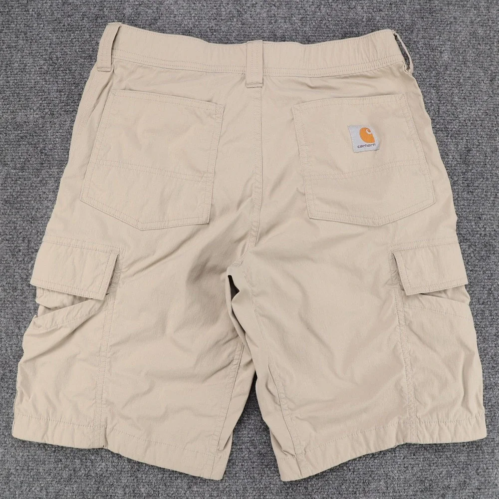 Carhartt Force Tappen Cargo Shorts Mens 30 Tan Relaxed‎ Fit Nylon Stretch 103580